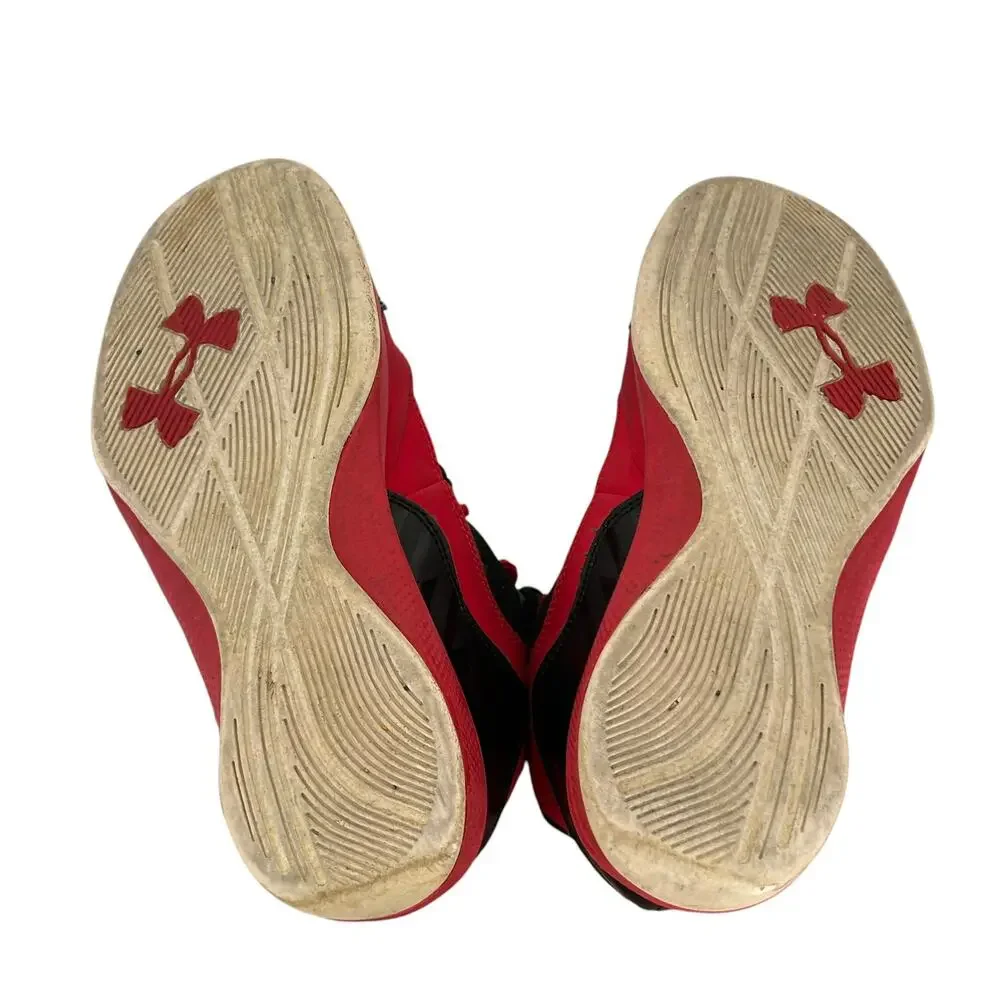 Under Armour Red Black Play Sneakers Sz 3Y